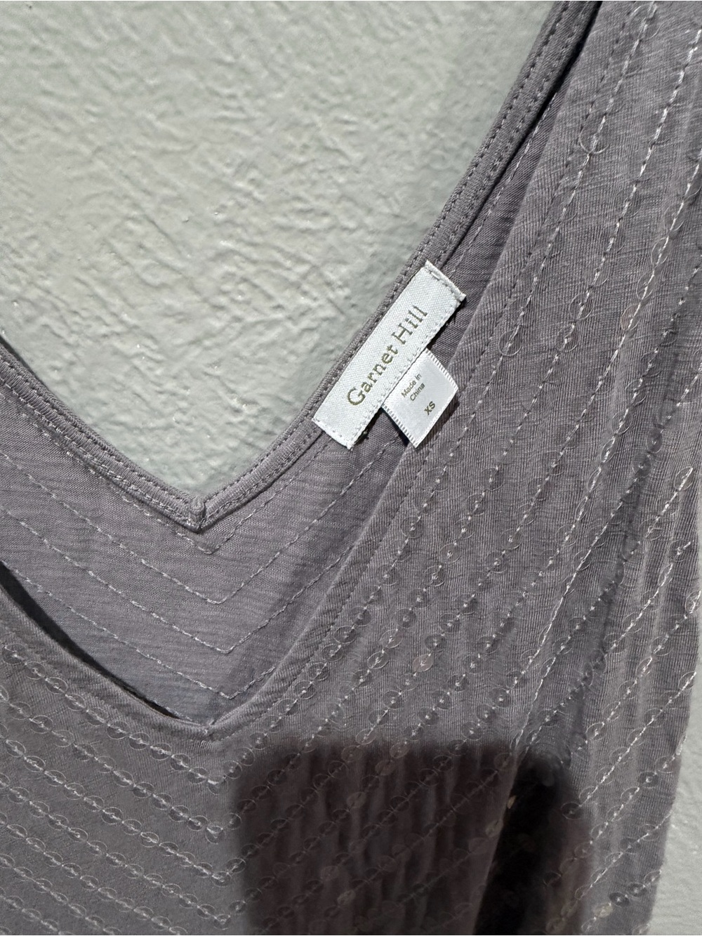 Garnett Hill Sleeveless V-Neck Maxi Dress in Dusty Taupe Clear Elegant Sequins - Picture 2 of 5